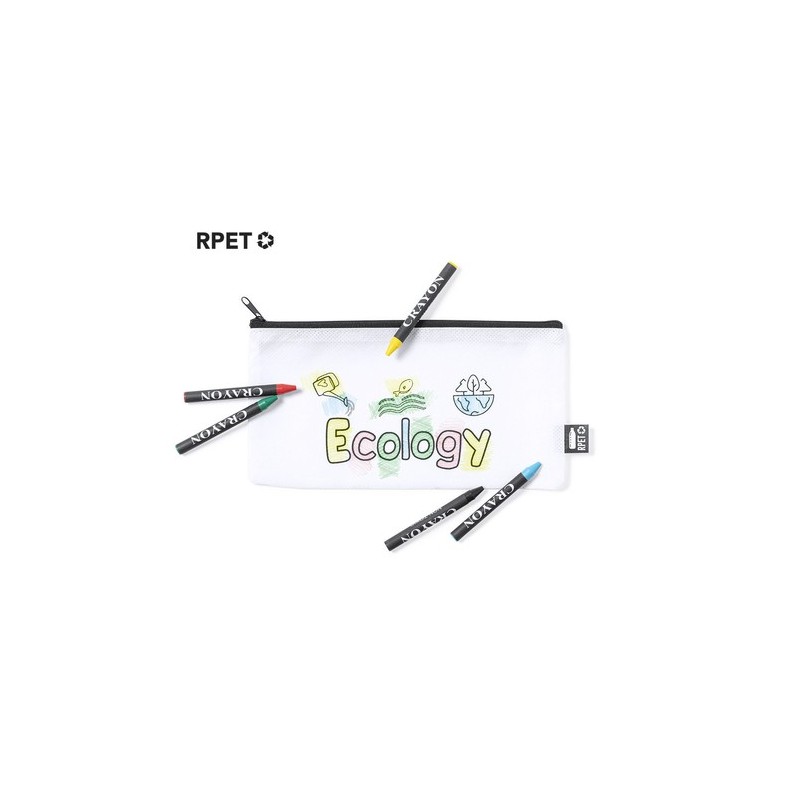 Trousse Éco-responsable Personnalisable en RPET Thurman Matières : PET recyclé Couleurs : blanc personnalisable avec votre logo