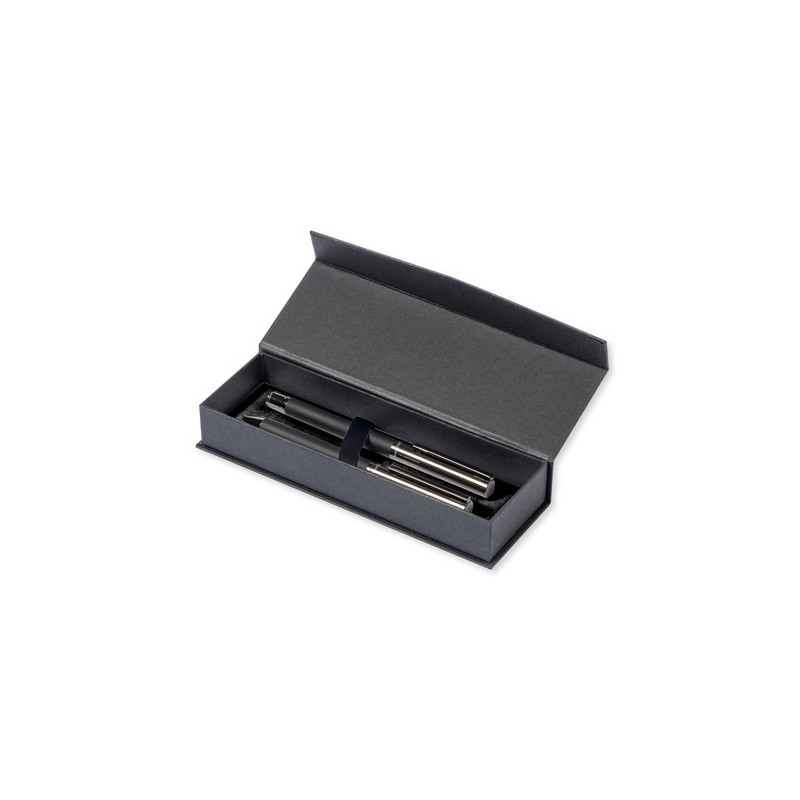 Set de Stylos d'Exception Personnalisé Tengluk à Prix Abordable Matières : métal Couleurs : noir marquage laser ultra précis