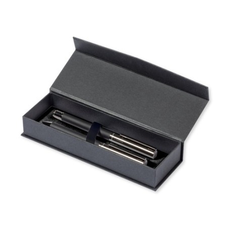 Set de Stylos d'Exception Personnalisé Tengluk à Prix Abordable Matières : métal Couleurs : noir marquage laser ultra précis