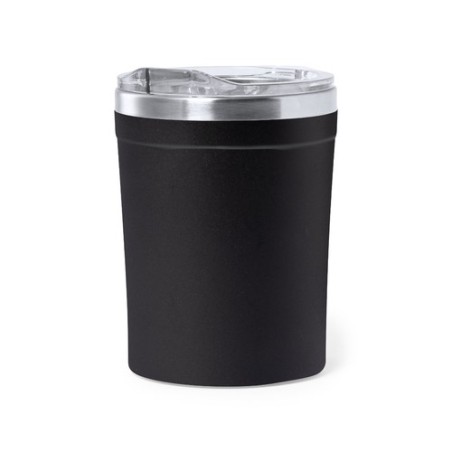 Mug Isotherme Personnel Éco-responsable Harbin Matières : acier inoxydable Couleurs : noir