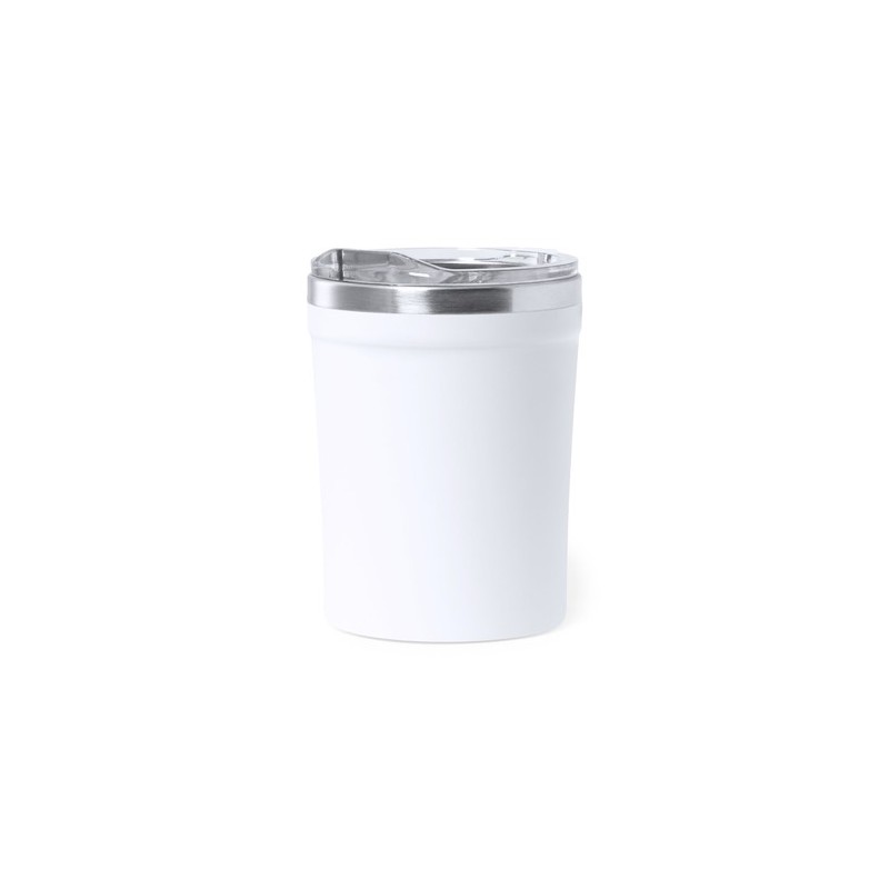 Mug Isotherme Personnel Éco-responsable Harbin Matières : acier inoxydable Couleurs : blanc personnalisable avec votre logo
