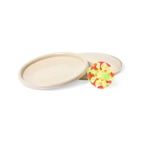 Jeu Éco-responsable Personnalisé de Balle et Pagaies - Croak Matières : polypropylène (PP) Couleurs : naturel impression haute d