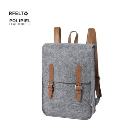 Sac à Dos Éco-responsable et Pratique Personnalisé pas cher Zakian Matières : PET recyclé Couleurs : gris personnalisable avec v
