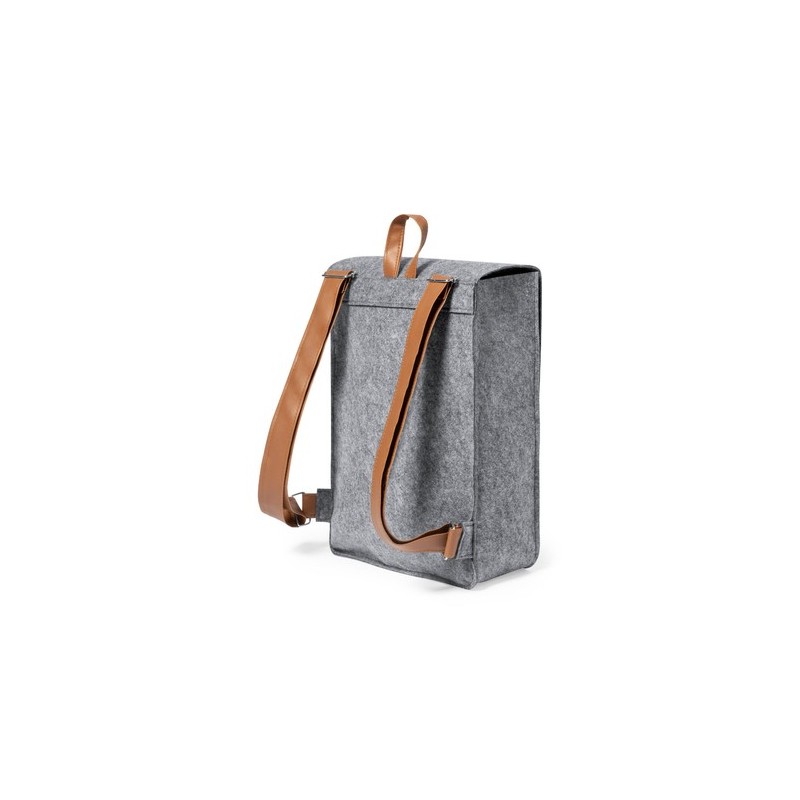 Sac à Dos Éco-responsable et Pratique Personnalisé pas cher Zakian Matières : PET recyclé Couleurs : gris marquage laser ultra p
