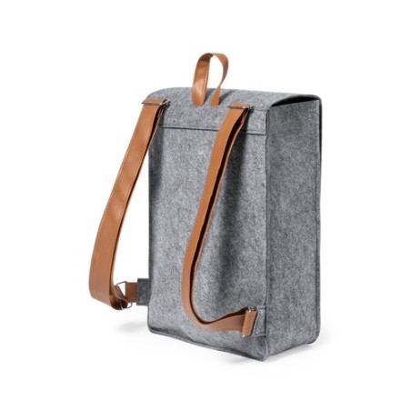 Sac à Dos Éco-responsable et Pratique Personnalisé pas cher Zakian Matières : PET recyclé Couleurs : gris marquage laser ultra p