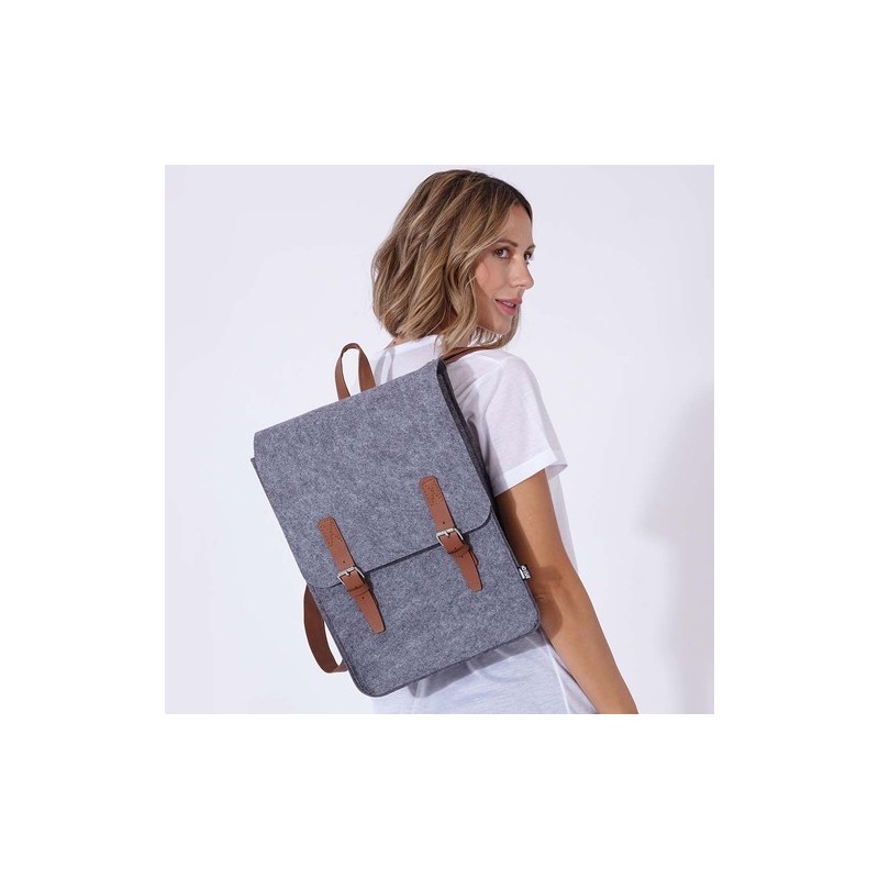 Sac à Dos Éco-responsable et Pratique Personnalisé pas cher Zakian Matières : PET recyclé Couleurs : gris personnalisation rapid