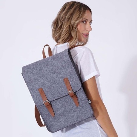 Sac à Dos Éco-responsable et Pratique Personnalisé pas cher Zakian Matières : PET recyclé Couleurs : gris personnalisation rapid