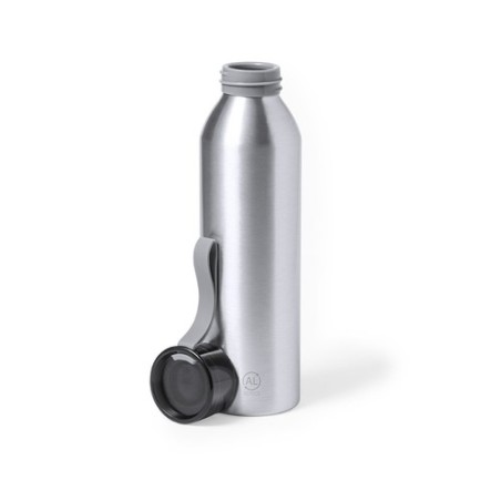 Bidon Éco-responsable Personnalisé 650 ml Yaliz pas cher Matières : aluminium recyclé  Couleurs : argenté cadeau entreprise pas 