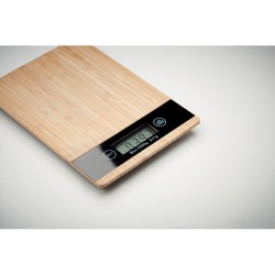 Balance de cuisine  en bambou ABS personnalisée - PRECISE Matières : bambou Couleurs : bois objet promotionnel éco-responsable