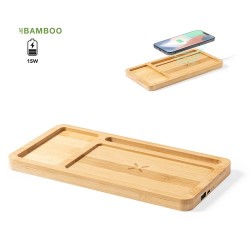 Chargeur Éco-responsable Personnalisé Organiseur Golbar pas cher Matières : bambou