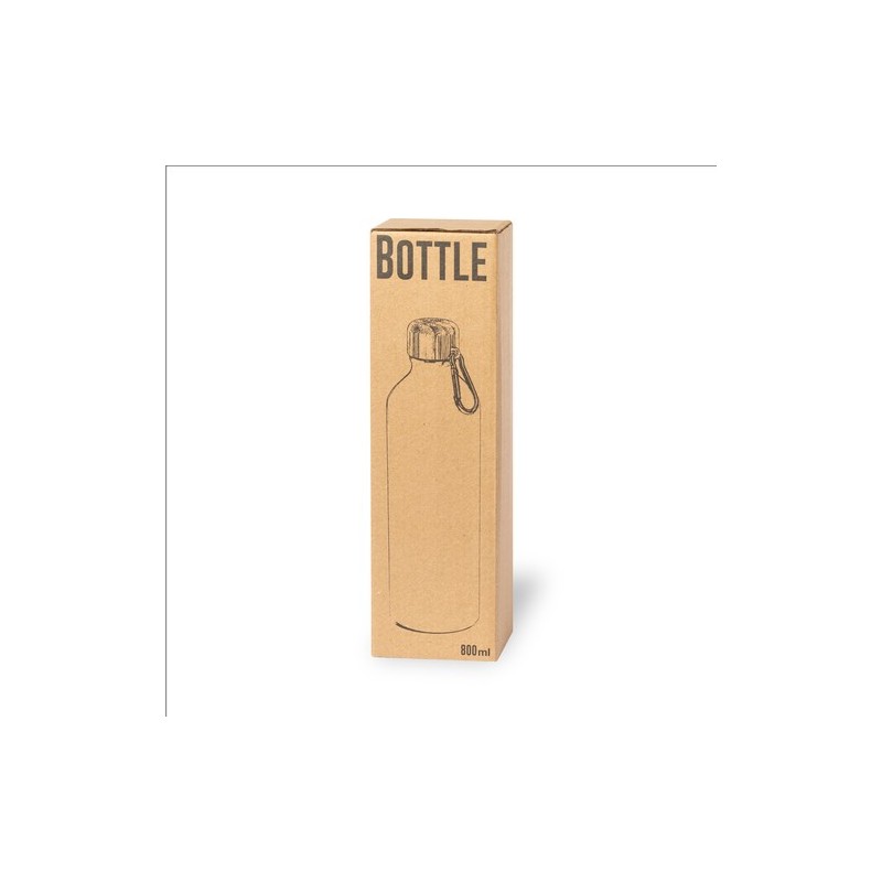 Gourde Éco-responsable Personnalisée 800 ml Hetien Matières : bambou Couleurs : argenté impression haute définition