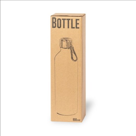 Gourde Éco-responsable Personnalisée 800 ml Hetien Matières : bambou Couleurs : argenté impression haute définition
