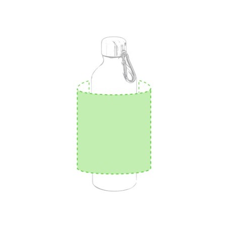 Gourde Éco-responsable Personnalisée 800 ml Hetien Matières : bambou Couleurs : argenté livraison express 24h 48h