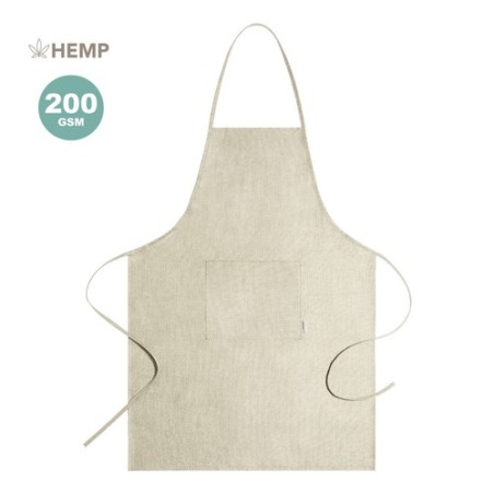 Tablier Éco-responsable Durable Professionnel Personnalisé Leiza pas cher Matières : chanvre Couleurs : vert cadeau entreprise p