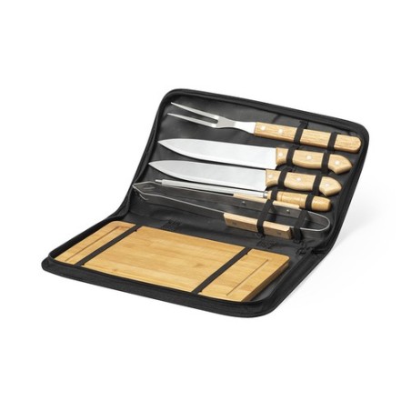 Set Barbecue Personnalisé avec Accessoires - Craxton Matières : bois cadeau entreprise pas cher