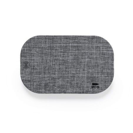 Chargeur Éco-responsable Personnalisé Yeik Couleurs : gris Matières : polyester recyclé marquage laser ultra précis