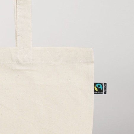 Sac Shopping Éco-responsable Personnalisé en Coton Fairtrade - OSOLE+ Matières : coton Couleurs : beige marquage laser ultra pré