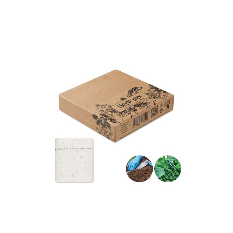 Ruban adhésif personnalisé 3M pour graines d'herbes - Ecollection Matières : papier Couleurs : beige