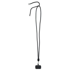 Lanyard porte-téléphone  en RPET - NONETTE Matières : PET recyclé Couleurs : noir 2