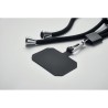 Lanyard porte-téléphone  en RPET - NONETTE Matières : PET recyclé Couleurs : noir cadeau entreprise pas cher