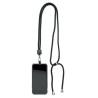 Lanyard porte-téléphone  en RPET - NONETTE Matières : PET recyclé Couleurs : noir goodies publicitaire événementiel