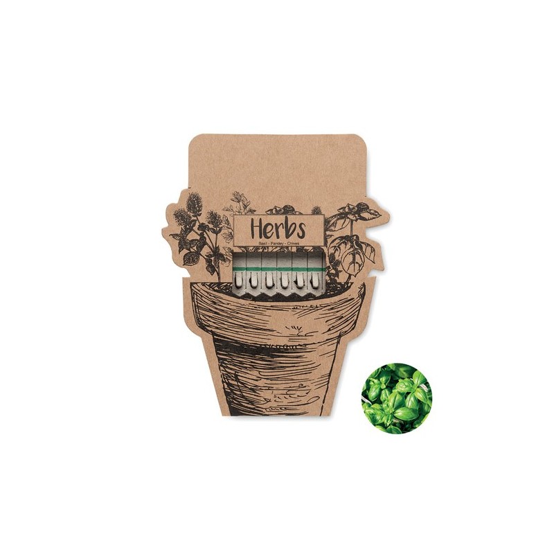 Bâtons personnalisés de graines d'herbes aromatiques pas cher - LEYTI Matières : papier Couleurs : beige