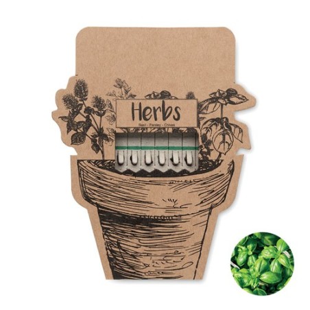 Bâtons personnalisés de graines d'herbes aromatiques pas cher - LEYTI Matières : papier Couleurs : beige