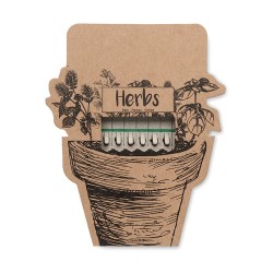 Bâtons personnalisés de graines d'herbes aromatiques pas cher - LEYTI Matières : papier Couleurs : beige impression haute défini