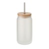 Pot Mason Éco-responsable 400 ml - Cadeau d'Entreprise Sublimé JARBLIM Matières : verre Couleurs : blanc transparent