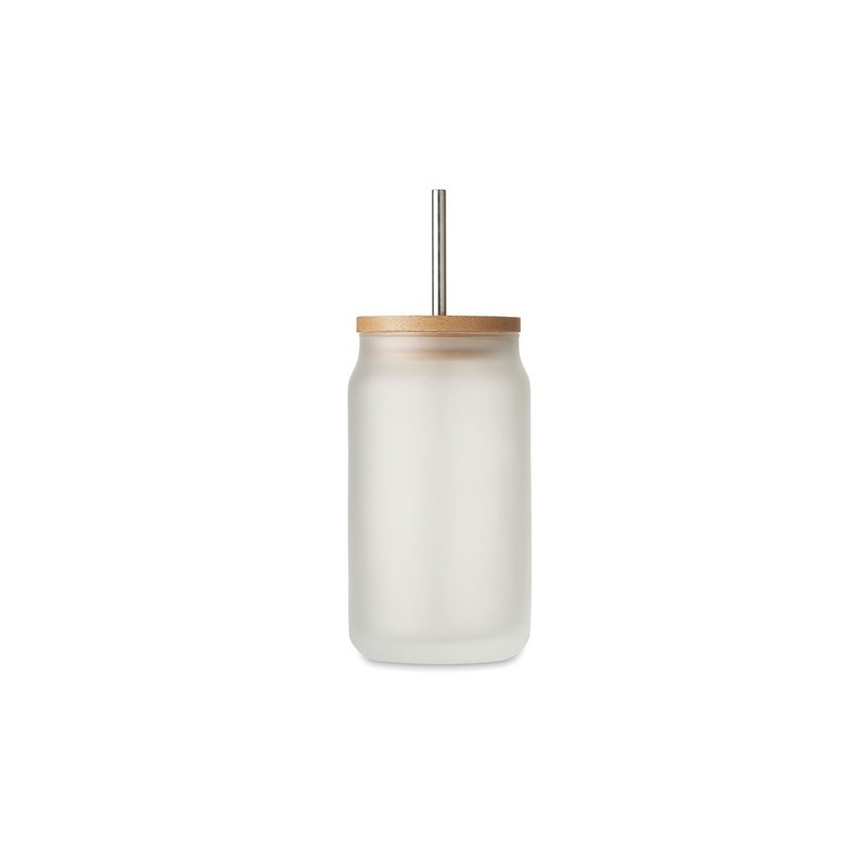 Pot Mason Éco-responsable 400 ml - Cadeau d'Entreprise Sublimé JARBLIM Matières : verre Couleurs : blanc transparent personnalis