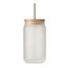 Pot Mason Éco-responsable 400 ml - Cadeau d'Entreprise Sublimé JARBLIM Matières : verre Couleurs : blanc transparent personnalis