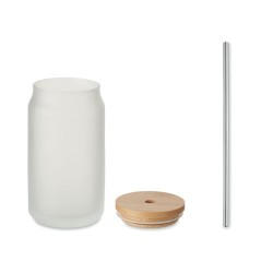 Pot Mason Éco-responsable 400 ml - Cadeau d'Entreprise Sublimé JARBLIM Matières : verre Couleurs : blanc transparent cadeau entr