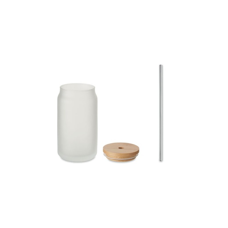 Pot Mason Éco-responsable 400 ml - Cadeau d'Entreprise Sublimé JARBLIM Matières : verre Couleurs : blanc transparent cadeau entr