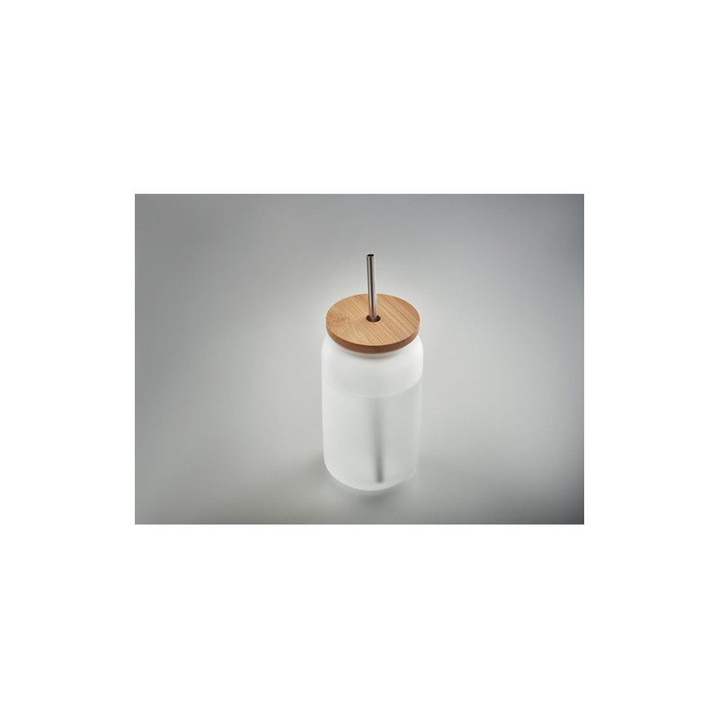 Pot Mason Éco-responsable 400 ml - Cadeau d'Entreprise Sublimé JARBLIM Matières : verre Couleurs : blanc transparent livraison e