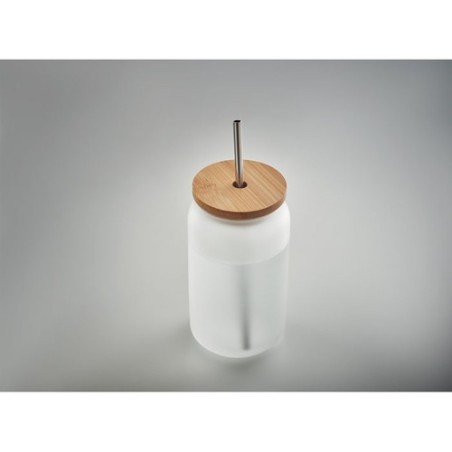 Pot Mason Éco-responsable 400 ml - Cadeau d'Entreprise Sublimé JARBLIM Matières : verre Couleurs : blanc transparent livraison e