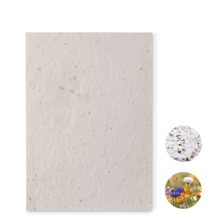 Papier A5 Éco-responsable et Pratique aux Graines de Fleurs - ASIDE Matières : papier recyclé Couleurs : blanc