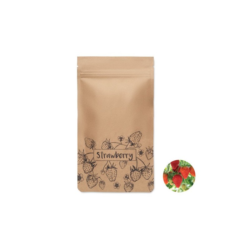 Kit de Culture Éco-responsable Personnalisé de Fraises - FRESA KIT Matières : papier Couleurs : beige