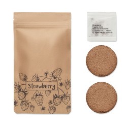 Kit de Culture Éco-responsable Personnalisé de Fraises - FRESA KIT Matières : papier Couleurs : beige 2