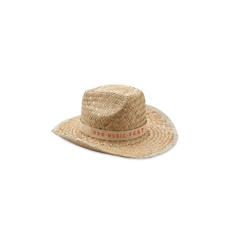 Chapeau de cow-boy publicitaire en paille TEXAS livraison express 24h 48h