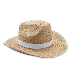 Chapeau de cow-boy publicitaire en paille TEXAS cadeau entreprise pas cher