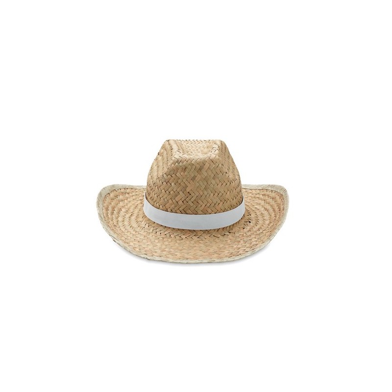 Chapeau de cow-boy publicitaire en paille TEXAS marquage laser ultra précis