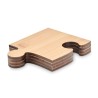 Lot de 4 sous-verres puzzles personnalisés LEPY Matières : bambou Couleurs : bois personnalisable avec votre logo