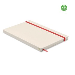 Carnet A5 Éco-responsable en carton recyclé Personnalisé MITO NOTE Couleurs : rouge Matières : carton de lait recyclé goodies pu