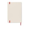 Carnet A5 Éco-responsable en carton recyclé Personnalisé MITO NOTE Couleurs : rouge Matières : carton de lait recyclé marquage l