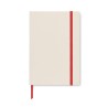 Carnet A5 Éco-responsable en carton recyclé Personnalisé MITO NOTE Couleurs : rouge Matières : carton de lait recyclé cadeau cli