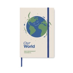 Carnet A5 Éco-responsable en carton recyclé Personnalisé MITO NOTE Couleurs : bleu Matières : carton de lait recyclé goodies per