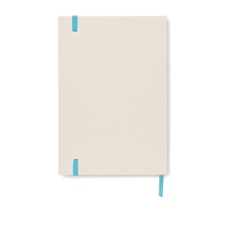 Carnet A5 Éco-responsable en carton recyclé Personnalisé MITO NOTE Couleurs : turquoise Matières : carton de lait recyclé person