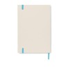 Carnet A5 Éco-responsable en carton recyclé Personnalisé MITO NOTE Couleurs : turquoise Matières : carton de lait recyclé person