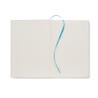 Carnet A5 Éco-responsable en carton recyclé Personnalisé MITO NOTE Couleurs : turquoise Matières : carton de lait recyclé marqua