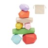 Jeu de Construction Éco-responsable en Bois Empilable - 8 Pièces DOLMEN Matières : bois Couleurs : beige